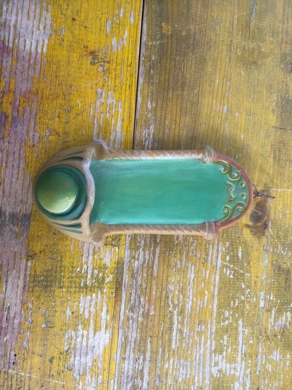 Acquasantiera in Ceramica Beige Verde — foto 2