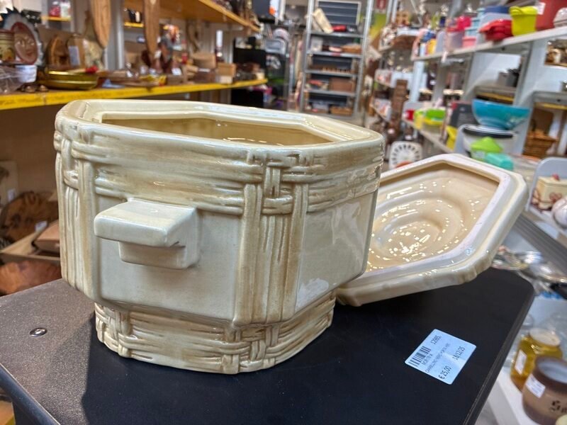Antica Zuppiera Esagonale Ceramica Beige Colin Morrow — foto 5
