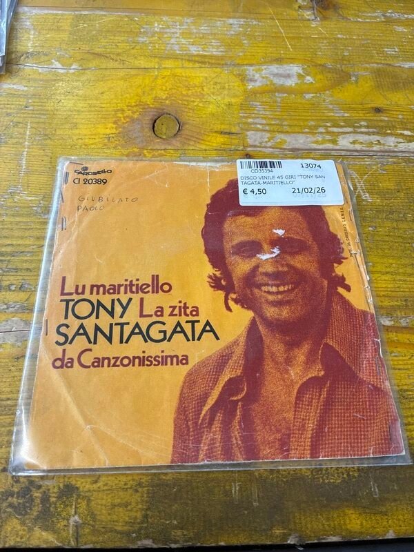 Disco Vinile 45 Giri Tony Santagata – Maritiello — foto 2