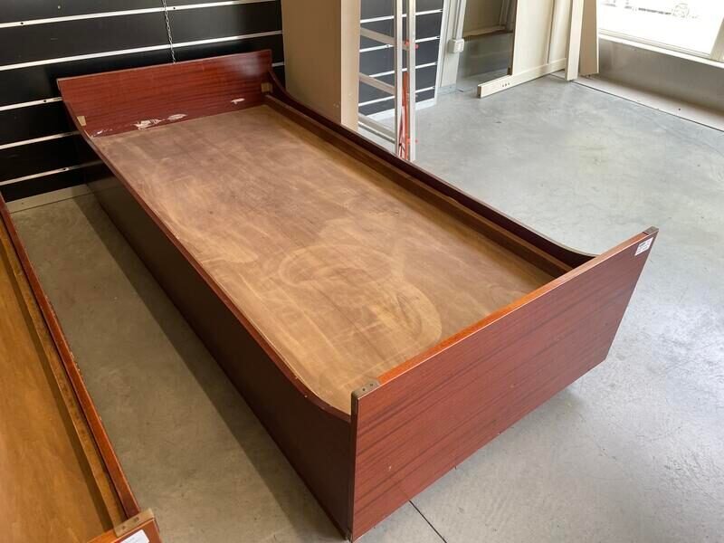 Letto Singolo in Legno Scuro Stile Marina — foto 2