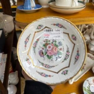 Piattino in Porcellana con Fiori Color Oro Limoges