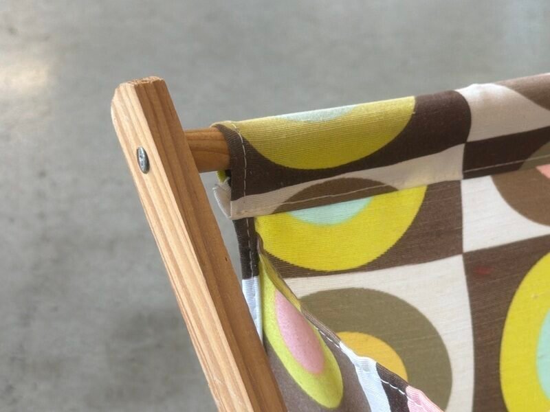 Portariviste in Tela con Cerchi Colorati e Legno Chiaro — foto 3