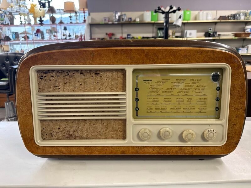 Radio Vintage in Legno Chiaro Siemens Mod. 6033