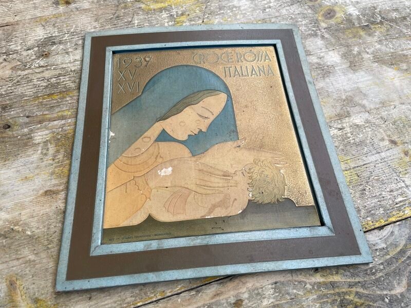 Stampa Madonna con Bambino Crocerossa 1937
