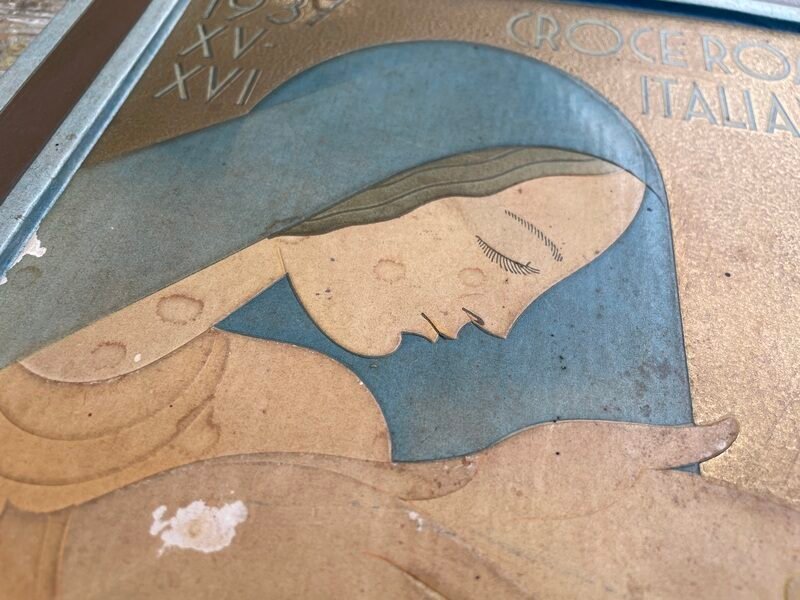 Stampa Madonna con Bambino Crocerossa 1937 — foto 2