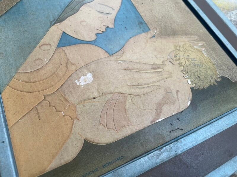 Stampa Madonna con Bambino Crocerossa 1937 — foto 3