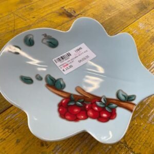 Vassoio Ceramica Azzurra Frutti Rossi Thun con Scatola