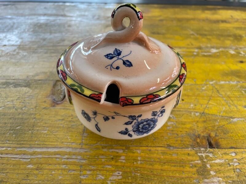 Zuccheriera Vintage in Ceramica Beige Ricordo di Calabri — foto 4