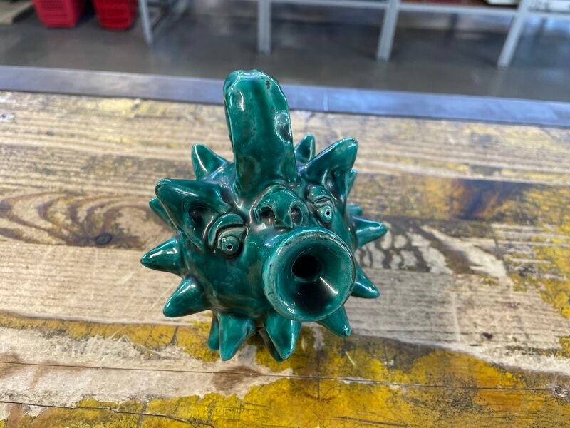 CERAMICA ARTIGIANALE CALABRESE CARAFFA RICCIO VERDE - immagine 3