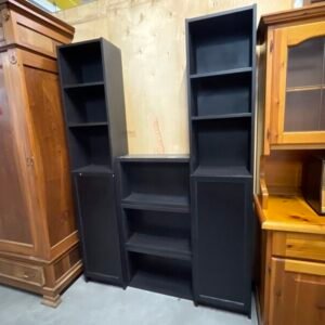 LIBRERIA NERA "IKEA" DUE MODULI 3 PENSILI + STAFFE ACCESSORI
