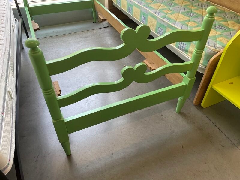 STRUTTURA LETTO SINGOLO LEGNO VERDE - immagine 3