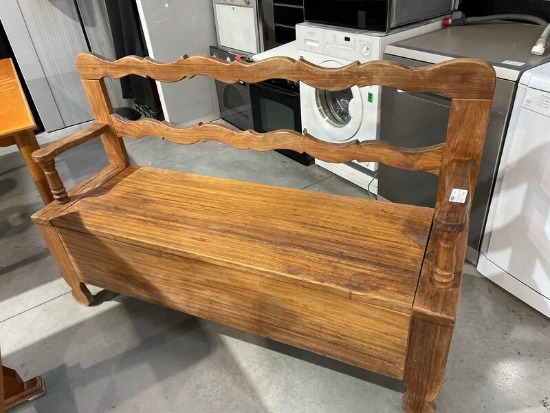 VECCHIA CASSAPANCA LEGNO MASSELLO SCHIENALE LAVORATO