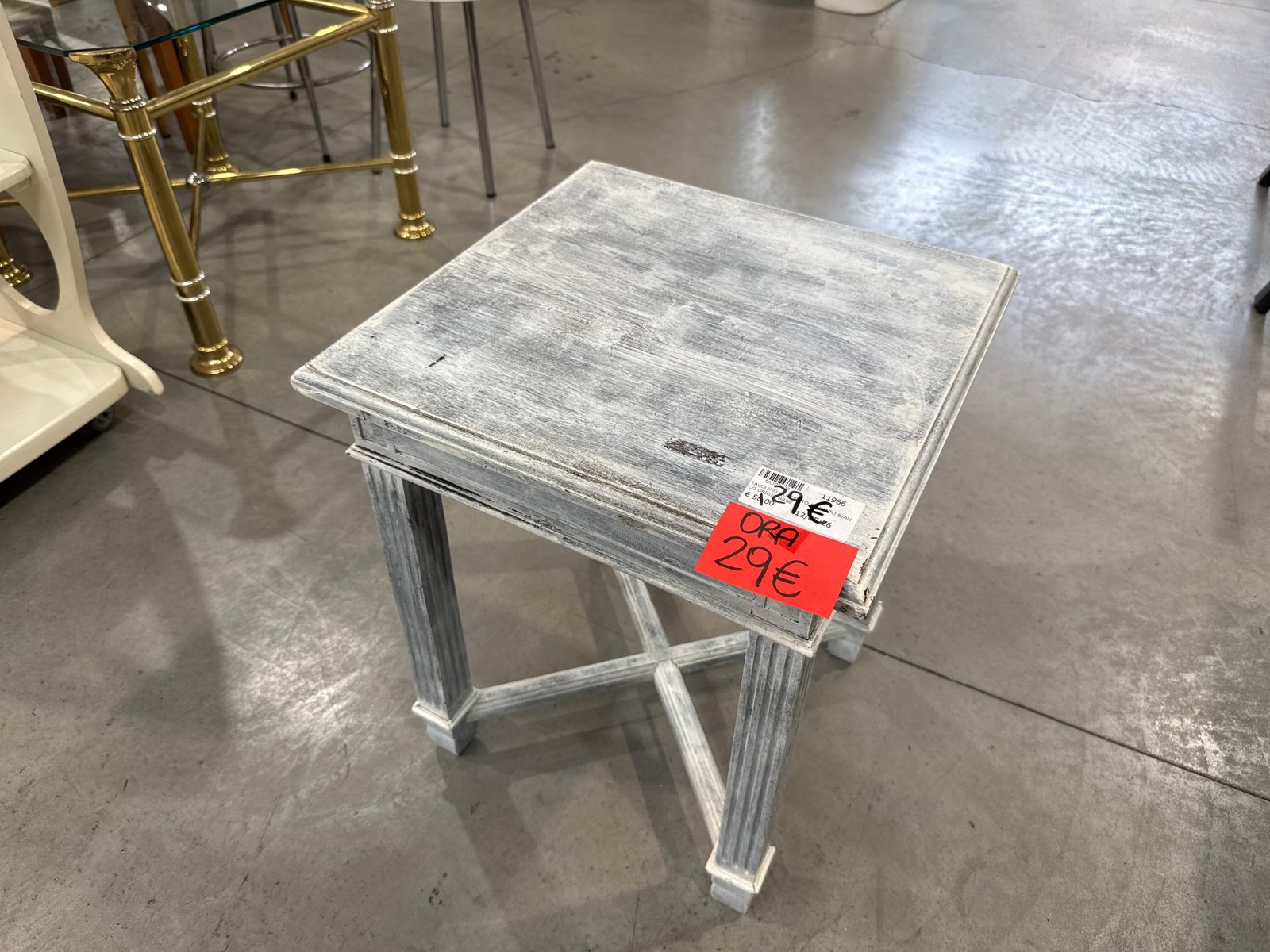 Tavolino Quadrato Legno Grigio - immagine 3