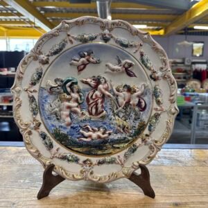 Piatto Ceramica Angeli Capodimonte