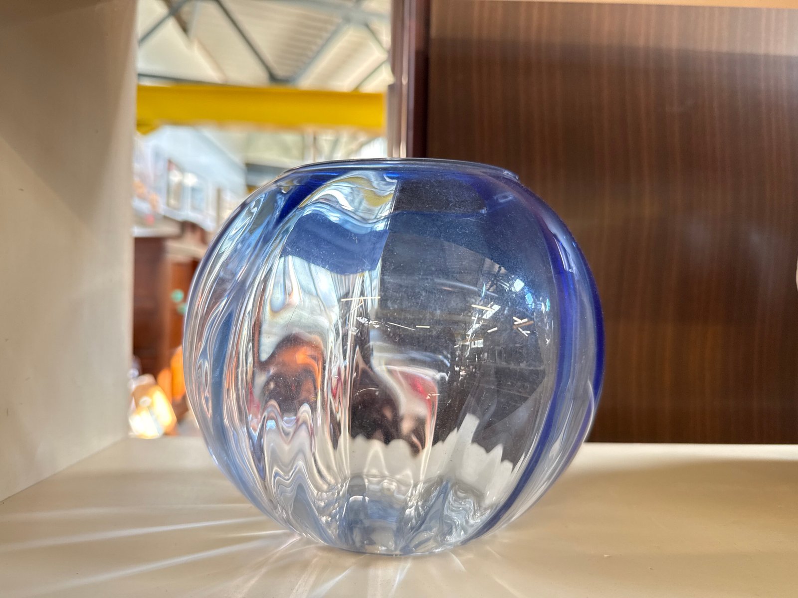 Vaso in Vetro Blu Arte Vetro
