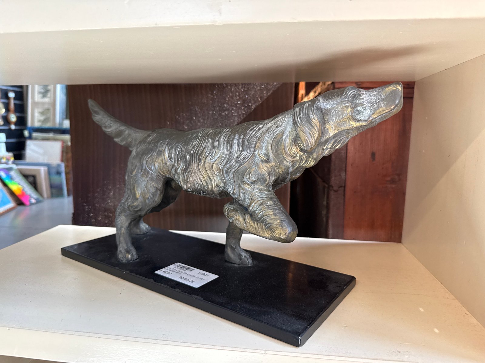 Scultura Cane da Caccia Metallo