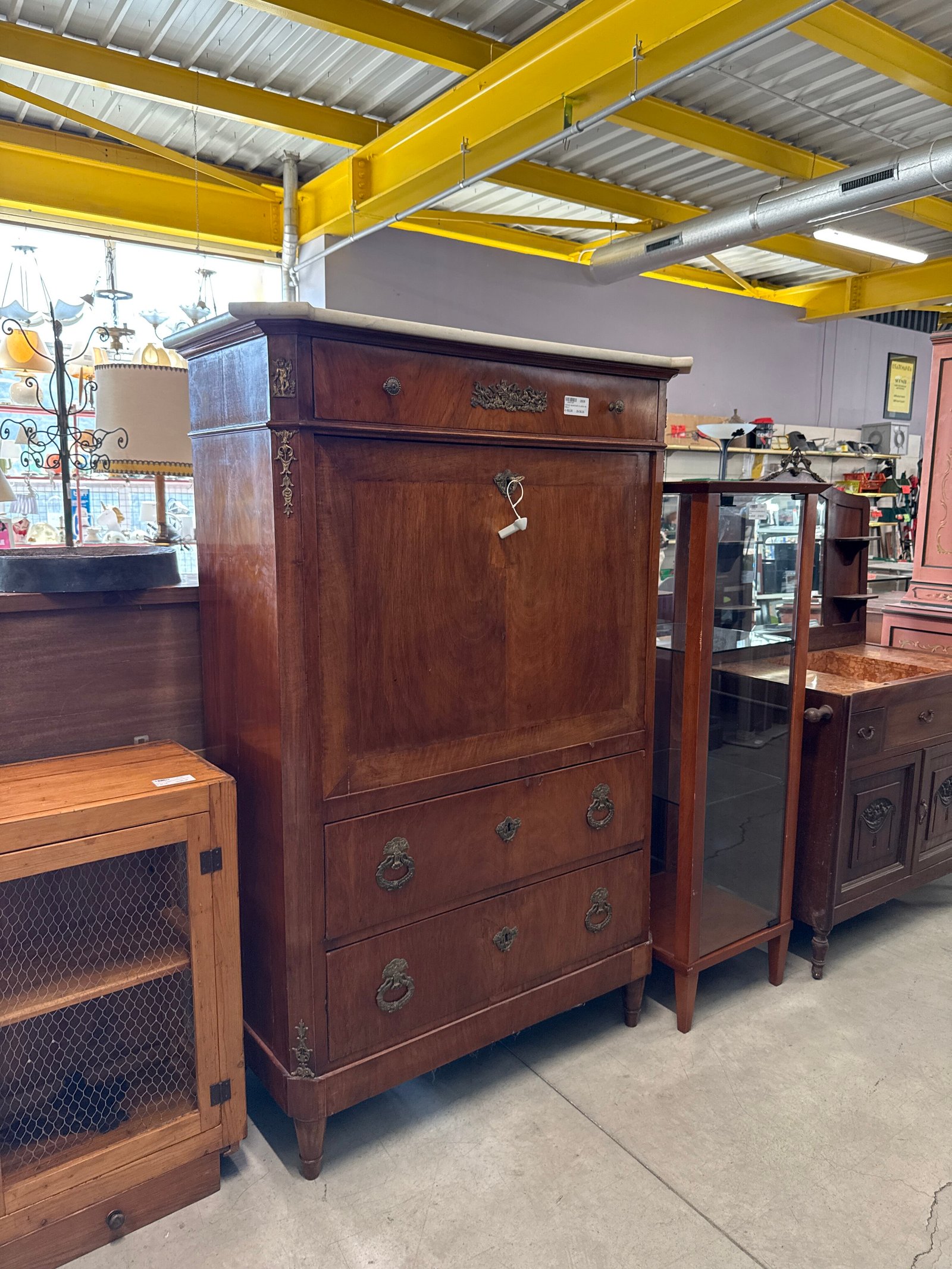 Vecchio Secretaire in Legno Massello