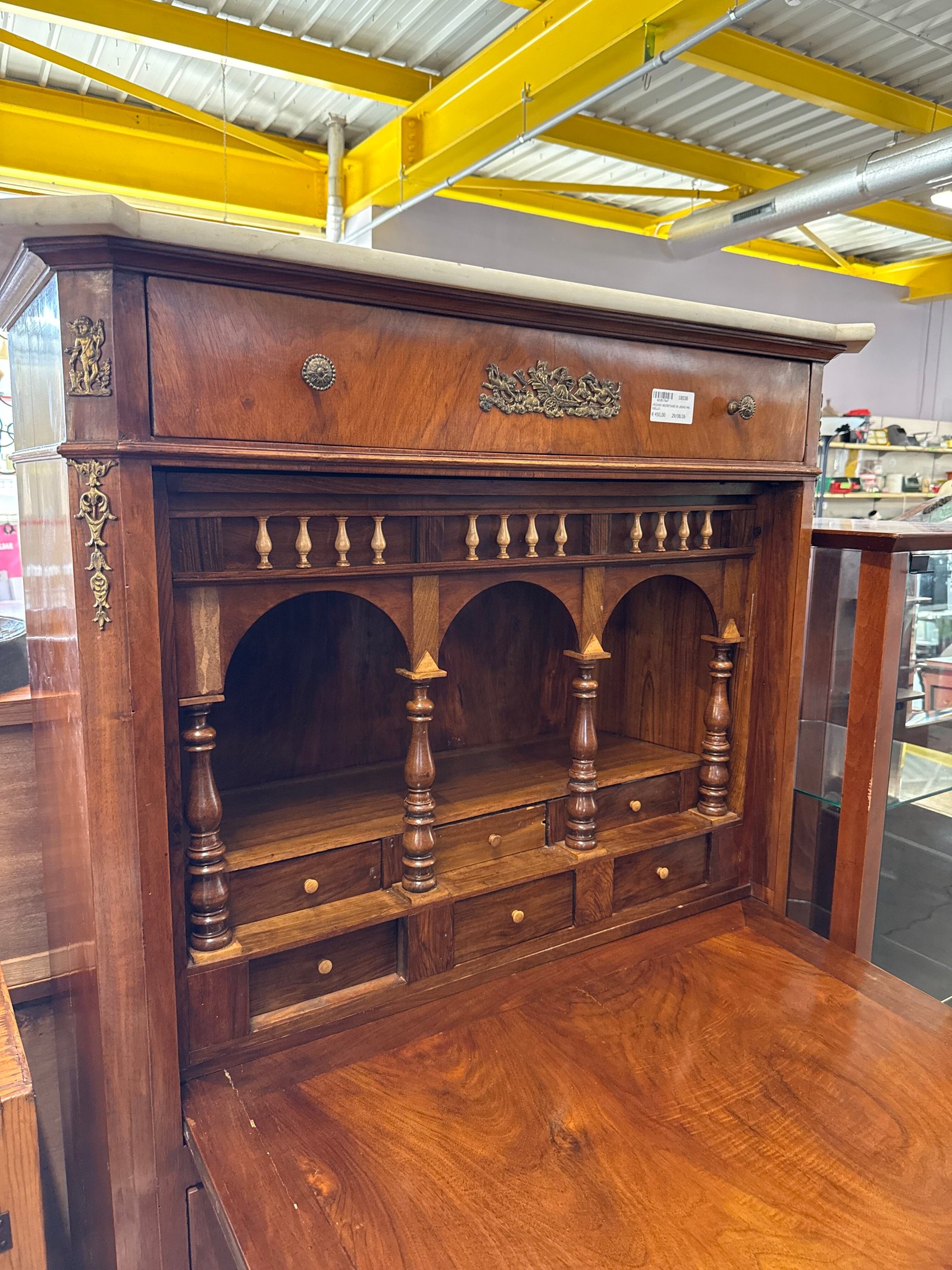 Vecchio Secretaire in Legno Massello - immagine 2
