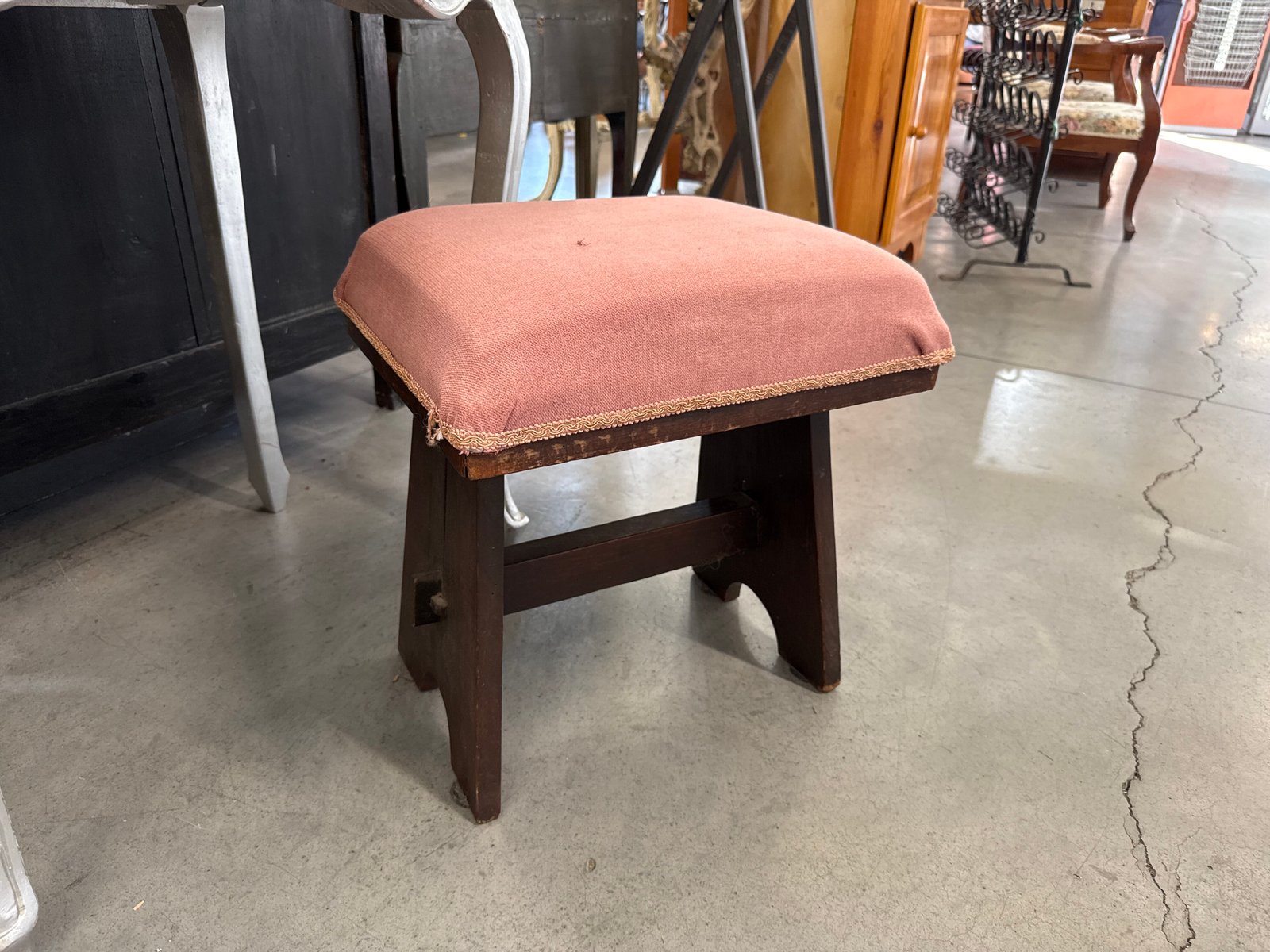 Vecchio Sgabello Legno