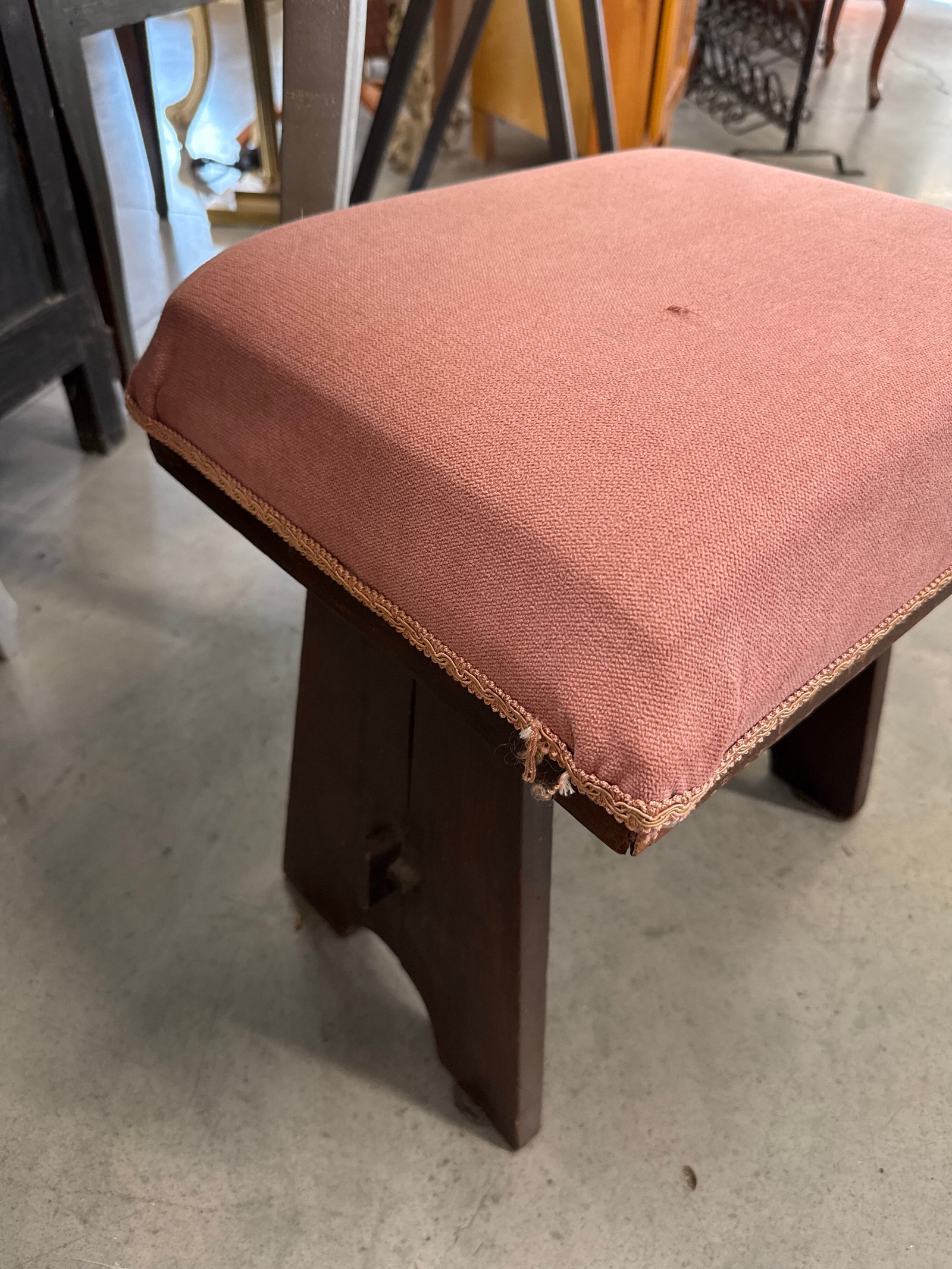 Vecchio Sgabello Legno - immagine 2