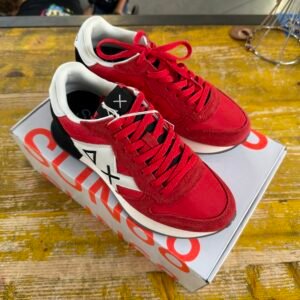Sun 68 Scarpe Rosse e Nere Nuove con Scatola