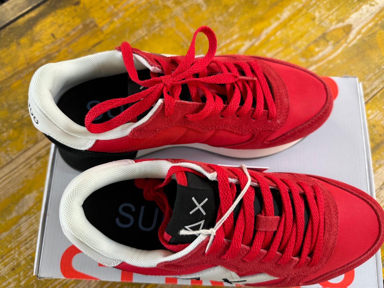 Sun 68 Scarpe Rosse e Nere Nuove con Scatola - immagine 3
