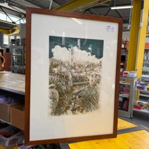 Quadro Litografia Dolcedo - De Andreis con Cornice in Legno