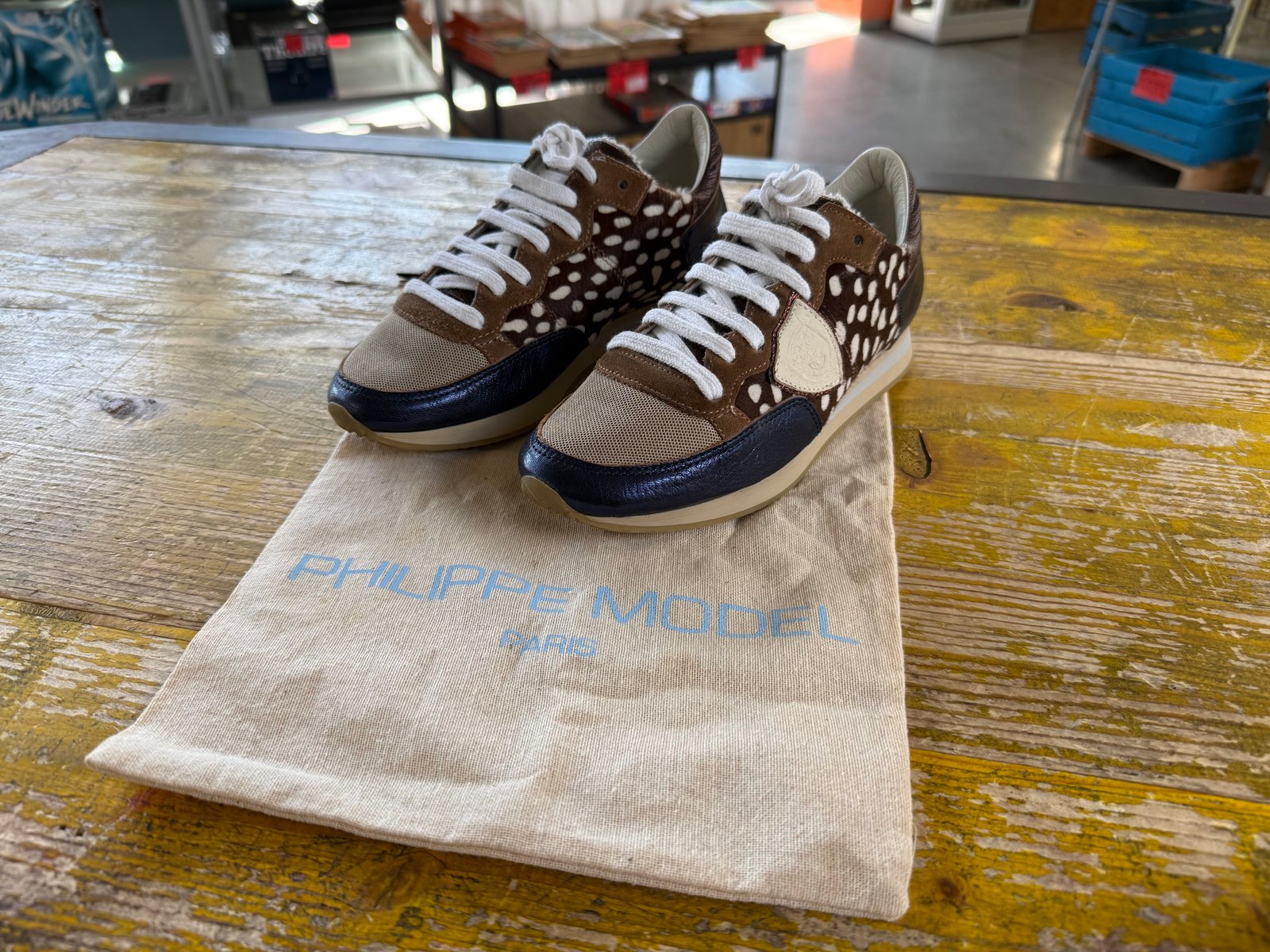 Philippe Model Sneakers Donna Blu Beige
