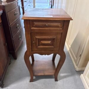 Comodino Legno Scuro Sagomato