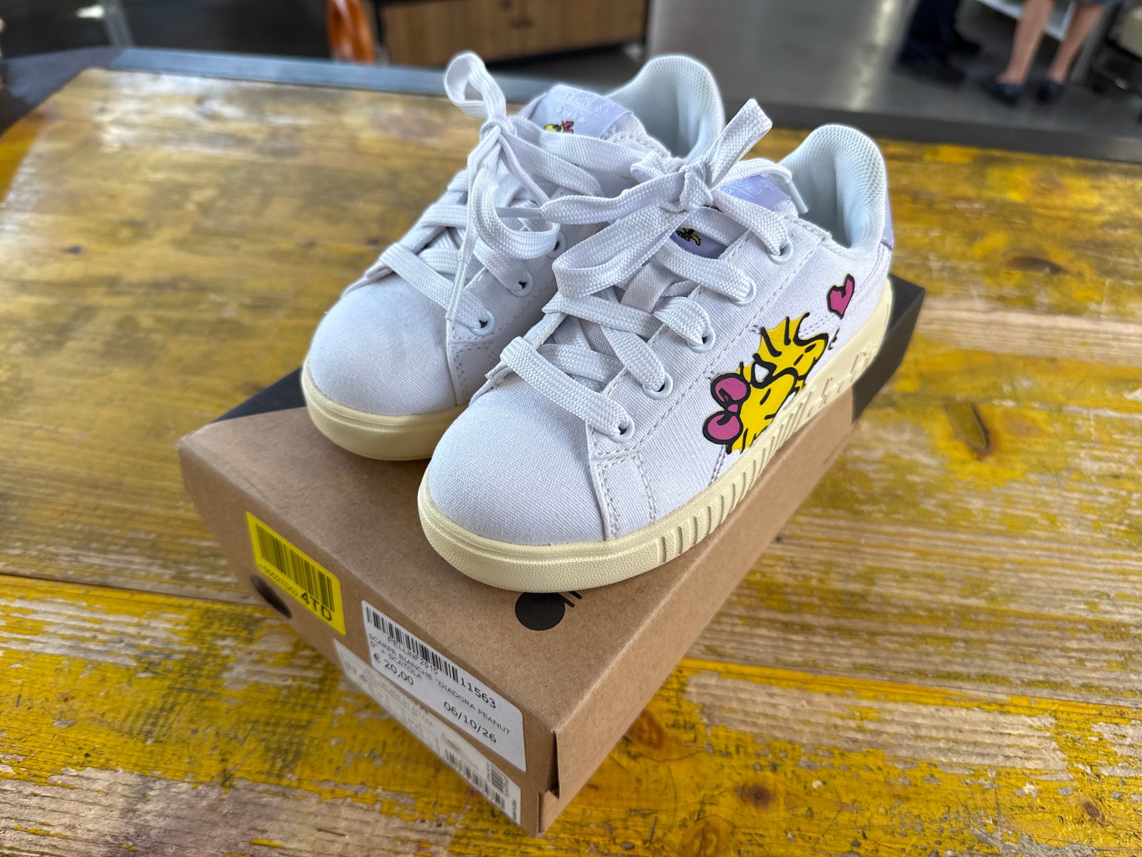 Diadora Peanuts Scarpe Bianche Bambini