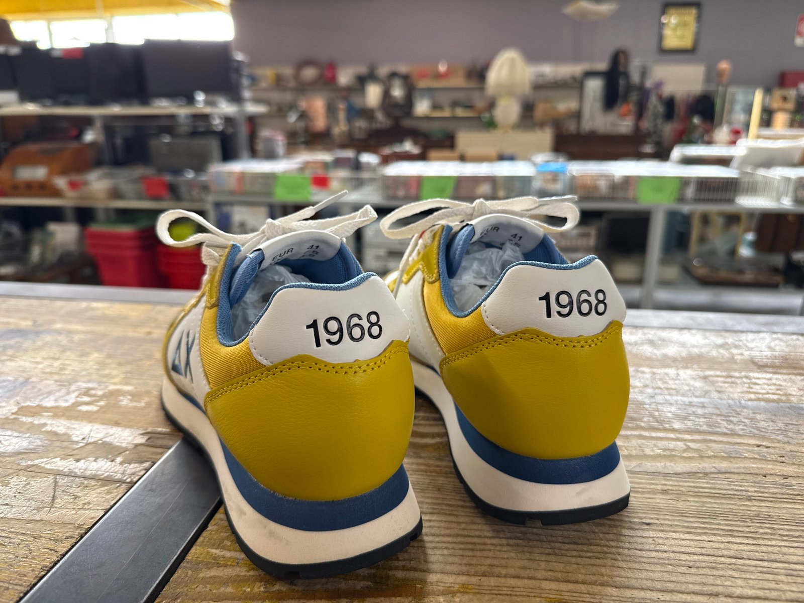 Scarpe Gialle Azzurre Sun 68 - immagine 2